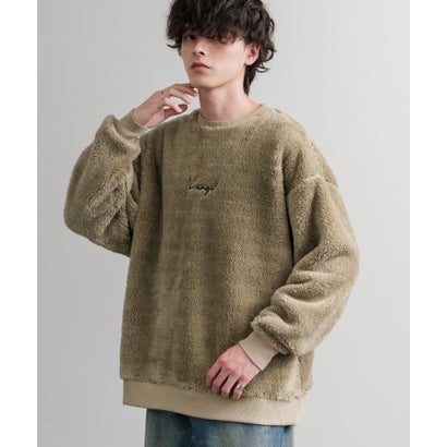 KANGOL カンゴール トレーナー ボア フリース メンズ レディース スウェット シャギーボア オーバーサイズ ビッグシルエット カジュアル 15988 （ネイビー）｜詳細画像