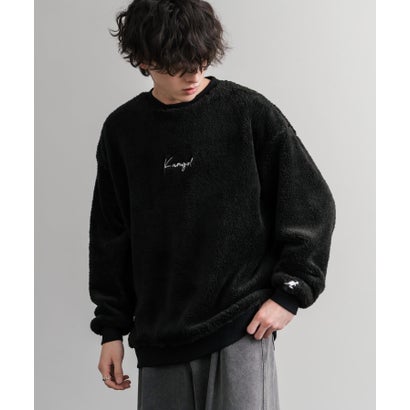 KANGOL カンゴール トレーナー ボア フリース メンズ レディース スウェット シャギーボア オーバーサイズ ビッグシルエット カジュアル 15988 （ネイビー）｜詳細画像