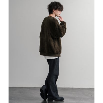 KANGOL カンゴール トレーナー ボア フリース メンズ レディース スウェット シャギーボア オーバーサイズ ビッグシルエット カジュアル 15988 （ネイビー）｜詳細画像