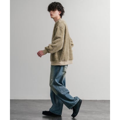 KANGOL カンゴール トレーナー ボア フリース メンズ レディース スウェット シャギーボア オーバーサイズ ビッグシルエット カジュアル 15988 （ブラック）｜詳細画像