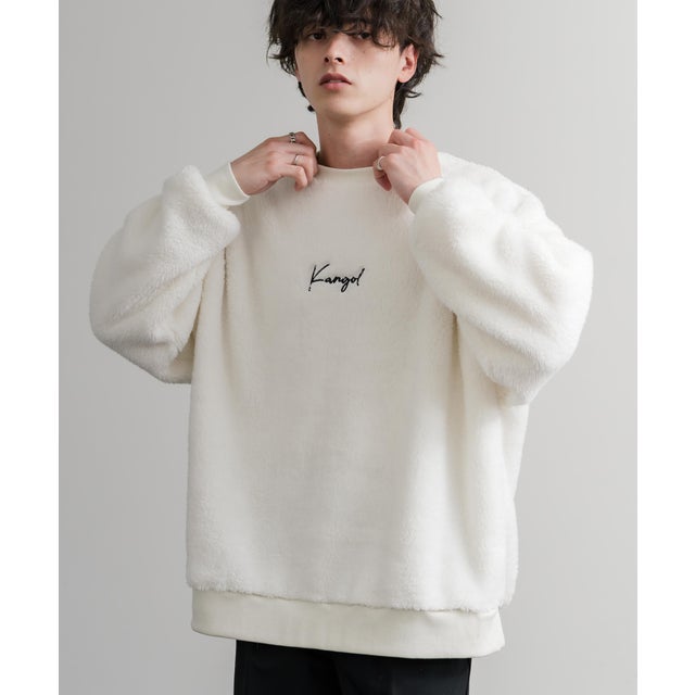 KANGOL カンゴール トレーナー ボア フリース メンズ レディース スウェット シャギーボア オーバーサイズ ビッグシルエット カジュアル 15988 （オフ）