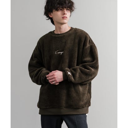 KANGOL カンゴール トレーナー ボア フリース メンズ レディース スウェット シャギーボア オーバーサイズ ビッグシルエット カジュアル 15988 （ベージュ）｜詳細画像