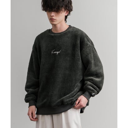 KANGOL カンゴール トレーナー ボア フリース メンズ レディース スウェット シャギーボア オーバーサイズ ビッグシルエット カジュアル 15988 （ベージュ）｜詳細画像