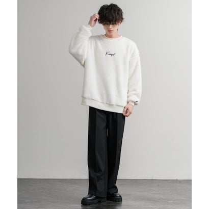 KANGOL カンゴール トレーナー ボア フリース メンズ レディース スウェット シャギーボア オーバーサイズ ビッグシルエット カジュアル 15988 （ベージュ）｜詳細画像