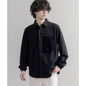 シャツ フリース 長袖 メンズ 切り替え グリッドフリース 静電防止 抗ピリング加工 ストレッチ KRIFF MAYER クリフメイヤー 2615114 16463 （19.ブラック）
