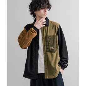 シャツ フリース 長袖 メンズ 切り替え グリッドフリース 静電防止 抗ピリング加工 ストレッチ KRIFF MAYER クリフメイヤー 2615114 16463 （90.マルチ）