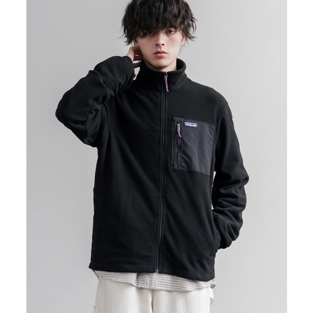 Patagonia パタゴニア M S MICRO D PATCH POCKET JKT フリースジャケット メンズ レディース マイクロフリース 16536 （BLACK）