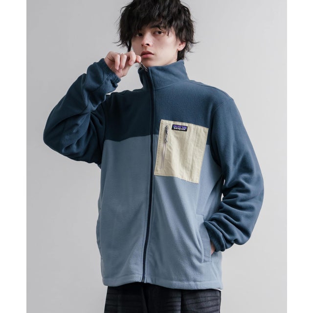Patagonia パタゴニア M S MICRO D PATCH POCKET JKT フリースジャケット メンズ レディース マイクロフリース 16536 （BLUE SAGE）
