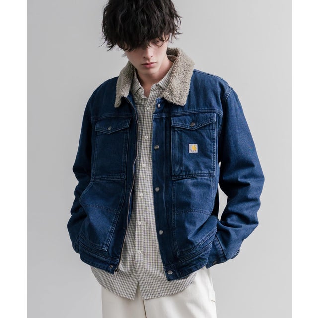 Carhartt Denim Berwick Jacket デニムジャケット Gジャン 裏ボア メンズ レディース シェルパ アウター アメカジ  16541 （BEECH）