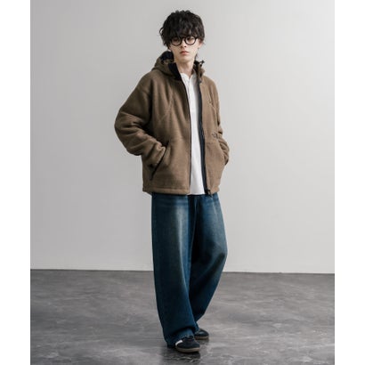 THE NORTH FACE WHITE LABEL TROMS FLEECE JACKET フリースジャケット ショートボア メンズ レディース 16565 （DEEP TAUPE）｜詳細画像
