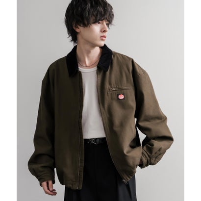 ワークジャケット ダックジャケット ブルゾン メンズ レディース カバーオール オーバーサイズ 中綿キルティング  RED KAP レッドキャップ 16545 （カーキ）｜詳細画像