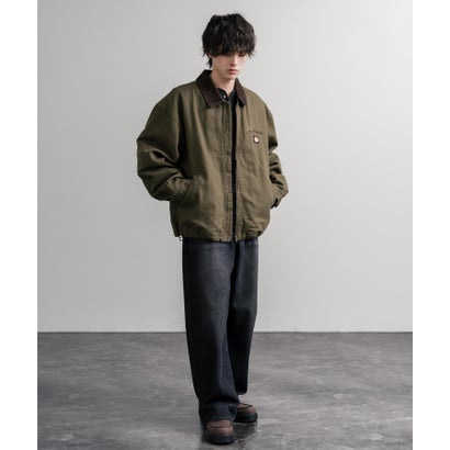 ワークジャケット ダックジャケット ブルゾン メンズ レディース カバーオール オーバーサイズ 中綿キルティング  RED KAP レッドキャップ 16545 （ベージュ）｜詳細画像