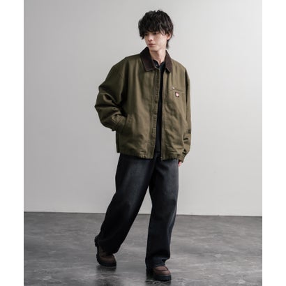 ワークジャケット ダックジャケット ブルゾン メンズ レディース カバーオール オーバーサイズ 中綿キルティング  RED KAP レッドキャップ 16545 （ベージュ）｜詳細画像