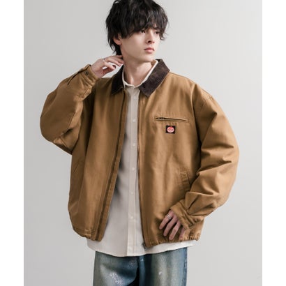 ワークジャケット ダックジャケット ブルゾン メンズ レディース カバーオール オーバーサイズ 中綿キルティング  RED KAP レッドキャップ 16545 （ベージュ）｜詳細画像