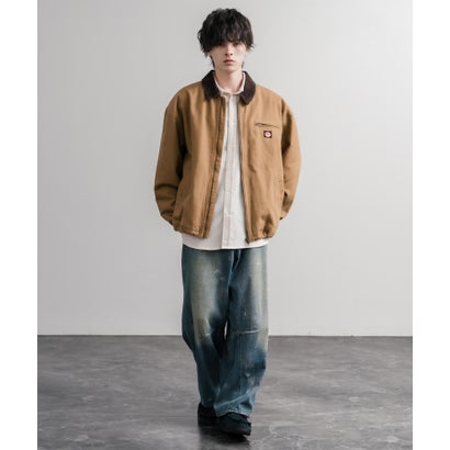 ワークジャケット ダックジャケット ブルゾン メンズ レディース カバーオール オーバーサイズ 中綿キルティング  RED KAP レッドキャップ 16545 （ベージュ）｜詳細画像
