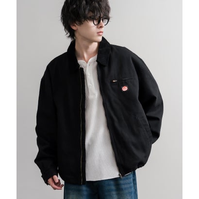 ワークジャケット ダックジャケット ブルゾン メンズ レディース カバーオール オーバーサイズ 中綿キルティング  RED KAP レッドキャップ 16545 （ブラック）｜詳細画像