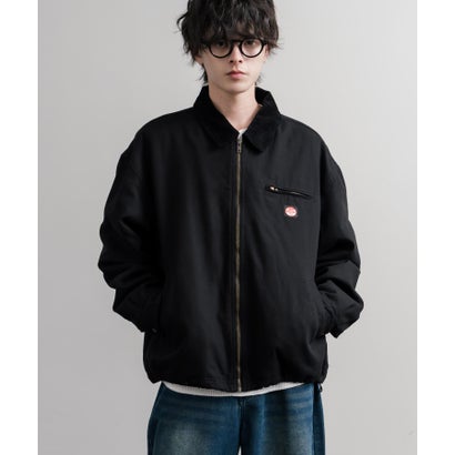 ワークジャケット ダックジャケット ブルゾン メンズ レディース カバーオール オーバーサイズ 中綿キルティング  RED KAP レッドキャップ 16545 （ブラック）｜詳細画像