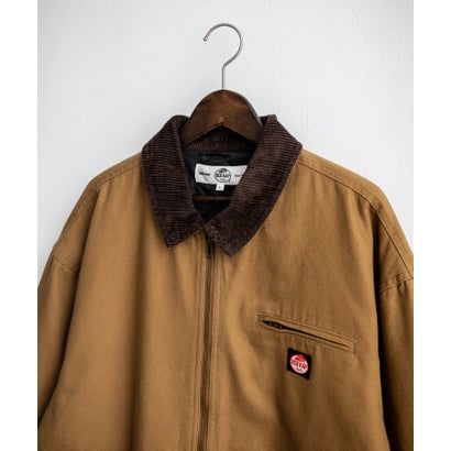ワークジャケット ダックジャケット ブルゾン メンズ レディース カバーオール オーバーサイズ 中綿キルティング  RED KAP レッドキャップ 16545 （ブラウン）｜詳細画像