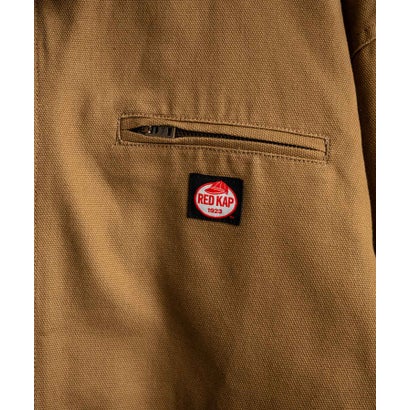 ワークジャケット ダックジャケット ブルゾン メンズ レディース カバーオール オーバーサイズ 中綿キルティング  RED KAP レッドキャップ 16545 （ブラウン）｜詳細画像