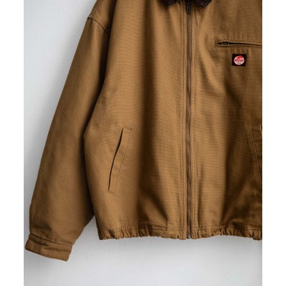 ワークジャケット ダックジャケット ブルゾン メンズ レディース カバーオール オーバーサイズ 中綿キルティング  RED KAP レッドキャップ 16545 （ブラウン）｜詳細画像