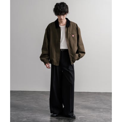 ワークジャケット ダックジャケット ブルゾン メンズ レディース カバーオール オーバーサイズ 中綿キルティング  RED KAP レッドキャップ 16545 （ブラウン）｜詳細画像