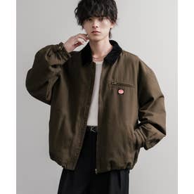 ワークジャケット ダックジャケット ブルゾン メンズ レディース カバーオール オーバーサイズ 中綿キルティング  RED KAP レッドキャップ 16545 （ブラウン）