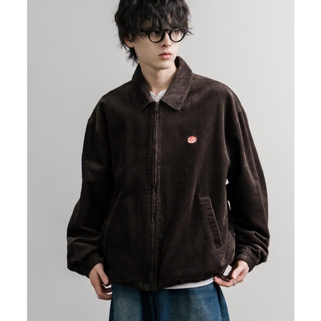 コーデュロイジャケット ワークジャケット ブルゾン メンズ レディース 襟付き オーバーサイズ スイングトップ RED KAP レッドキャップ 16506 （ブラウン）