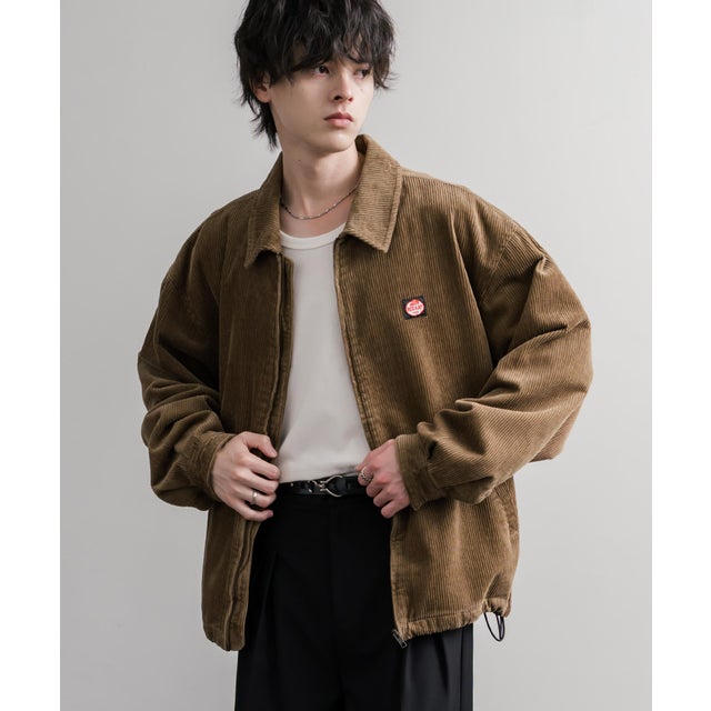 コーデュロイジャケット ワークジャケット ブルゾン メンズ レディース 襟付き オーバーサイズ スイングトップ RED KAP レッドキャップ 16506 （ベージュ）