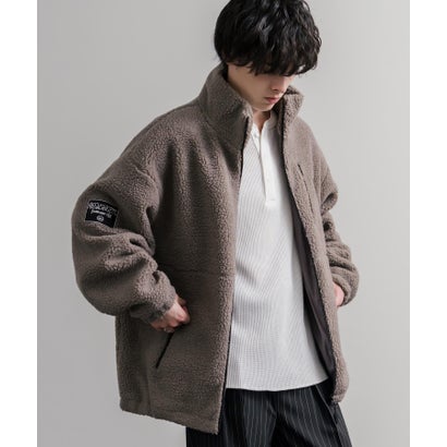 ボアジャケット ブルゾン メンズ レディース シープボア アウター オーバーサイズ リラックス ゆったり スタンドカラー ワンポイント CONVERSE 16594 （28.アイボリー）｜詳細画像