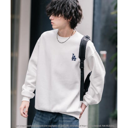 ロッキーモンロー Rocky Monroe MLB メジャーリーグベースボール スウェット 裏起毛 長袖 メンズ レディース トレーナー NYY LAD SD プルオーバー クルーネック 16319 （ネイビー(NY)）｜詳細画像