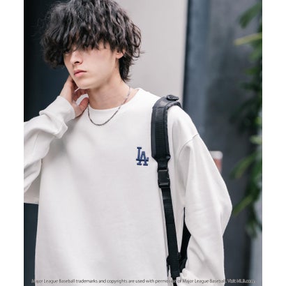 ロッキーモンロー Rocky Monroe MLB メジャーリーグベースボール スウェット 裏起毛 長袖 メンズ レディース トレーナー NYY LAD SD プルオーバー クルーネック 16319 （ネイビー(NY)）｜詳細画像
