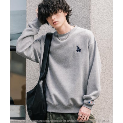 ロッキーモンロー Rocky Monroe MLB メジャーリーグベースボール スウェット 裏起毛 長袖 メンズ レディース トレーナー NYY LAD SD プルオーバー クルーネック 16319 （ホワイト(LA)）｜詳細画像