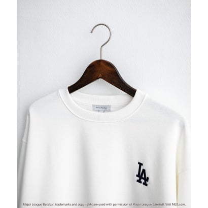ロッキーモンロー Rocky Monroe MLB メジャーリーグベースボール スウェット 裏起毛 長袖 メンズ レディース トレーナー NYY LAD SD プルオーバー クルーネック 16319 （ホワイト(LA)）｜詳細画像