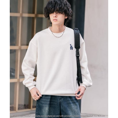 ロッキーモンロー Rocky Monroe MLB メジャーリーグベースボール スウェット 裏起毛 長袖 メンズ レディース トレーナー NYY LAD SD プルオーバー クルーネック 16319 （ホワイト(LA)）｜詳細画像