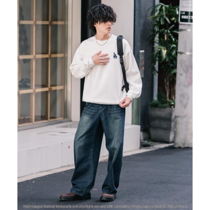 ロッキーモンロー Rocky Monroe MLB メジャーリーグベースボール スウェット 裏起毛 長袖 メンズ レディース トレーナー NYY LAD SD プルオーバー クルーネック 16319 （ホワイト(LA)）｜詳細画像