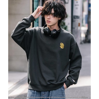 ロッキーモンロー Rocky Monroe MLB メジャーリーグベースボール スウェット 裏起毛 長袖 メンズ レディース トレーナー NYY LAD SD プルオーバー クルーネック 16319 （チャコール(SD)）｜詳細画像