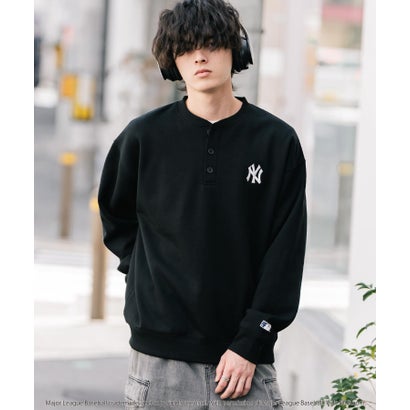 ロッキーモンロー Rocky Monroe MLB メジャーリーグベースボール スウェット ヘンリーネック 裏起毛 長袖 メンズ レディース トレーナー NYY LAD SD プルオーバー 16320 （ネイビー(NY)）｜詳細画像