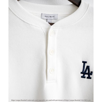 ロッキーモンロー Rocky Monroe MLB メジャーリーグベースボール スウェット ヘンリーネック 裏起毛 長袖 メンズ レディース トレーナー NYY LAD SD プルオーバー 16320 （グレー(LA)）｜詳細画像