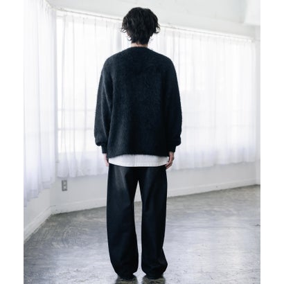 ロッキーモンロー Rocky Monroe カーディガン シャギーニット セーター 無地 長袖 メンズ レディース 起毛 モヘアライク Vネック ライトアウター オーバーサイズ 羽織り 16391 （オフ）｜詳細画像
