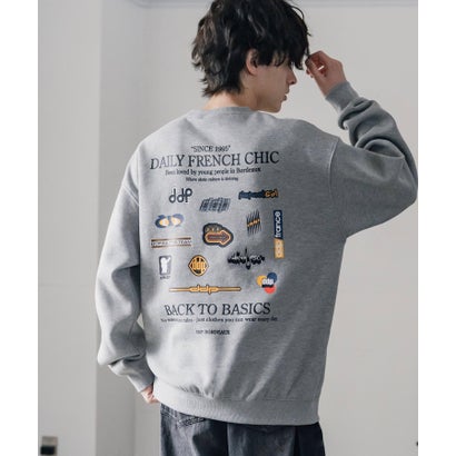 ロッキーモンロー Rocky Monroe ddp ディーディーピー トレーナー バックプリント メンズ レディース スウェット 裏起毛 長袖 グラフィック ロゴ刺繍 オーバーサイズ あったか 16247 （B.ブラック）｜詳細画像