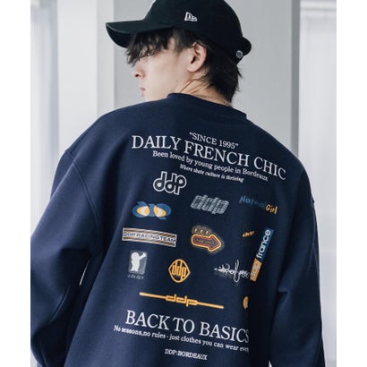 ロッキーモンロー Rocky Monroe ddp ディーディーピー トレーナー バックプリント メンズ レディース スウェット 裏起毛 長袖 グラフィック ロゴ刺繍 オーバーサイズ あったか 16247 （A.グレー）｜詳細画像
