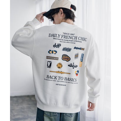 ロッキーモンロー Rocky Monroe ddp ディーディーピー トレーナー バックプリント メンズ レディース スウェット 裏起毛 長袖 グラフィック ロゴ刺繍 オーバーサイズ あったか 16247 （A.グレー）｜詳細画像
