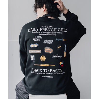 ロッキーモンロー Rocky Monroe ddp ディーディーピー トレーナー バックプリント メンズ レディース スウェット 裏起毛 長袖 グラフィック ロゴ刺繍 オーバーサイズ あったか 16247 （B.グレー）｜詳細画像