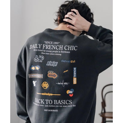 ロッキーモンロー Rocky Monroe ddp ディーディーピー トレーナー バックプリント メンズ レディース スウェット 裏起毛 長袖 グラフィック ロゴ刺繍 オーバーサイズ あったか 16247 （A.ホワイト）｜詳細画像