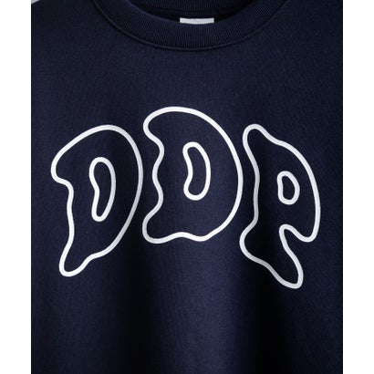 ddp ディーディーピー トレーナー バックプリント メンズ レディース スウェット 裏起毛 長袖 グラフィック ロゴ刺繍 オーバーサイズ あったか 16247 （A.ネイビー）｜詳細画像