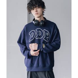 ddp ディーディーピー トレーナー バックプリント メンズ レディース スウェット 裏起毛 長袖 グラフィック ロゴ刺繍 オーバーサイズ あったか 16247 （A.ネイビー）