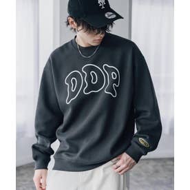 ddp ディーディーピー トレーナー バックプリント メンズ レディース スウェット 裏起毛 長袖 グラフィック ロゴ刺繍 オーバーサイズ あったか 16247 （A.チャコール）
