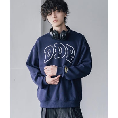 ddp ディーディーピー トレーナー バックプリント メンズ レディース スウェット 裏起毛 長袖 グラフィック ロゴ刺繍 オーバーサイズ あったか 16247 （B.ホワイト）｜詳細画像