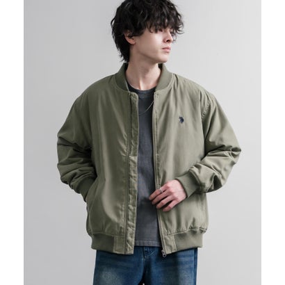 U.S. POLO ASSN. ユーエスポロアッスン ブルゾン MA-1 フライトジャケット メンズ レディース アウター 中綿 ピーチスキン オーバーサイズ 16569 （25.L.ブラウン）｜詳細画像