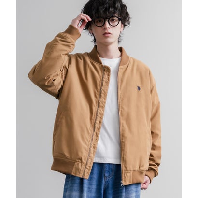 U.S. POLO ASSN. ユーエスポロアッスン ブルゾン MA-1 フライトジャケット メンズ レディース アウター 中綿 ピーチスキン オーバーサイズ 16569 （25.L.ブラウン）｜詳細画像